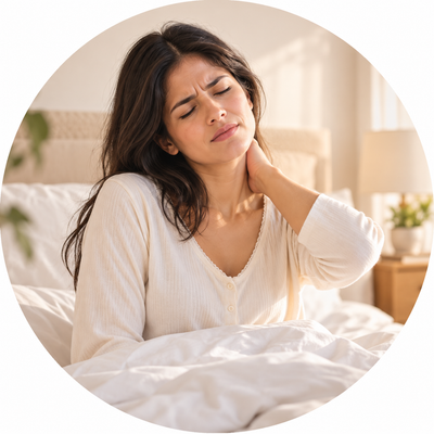 Cuello tieso <em>al despertar</em>